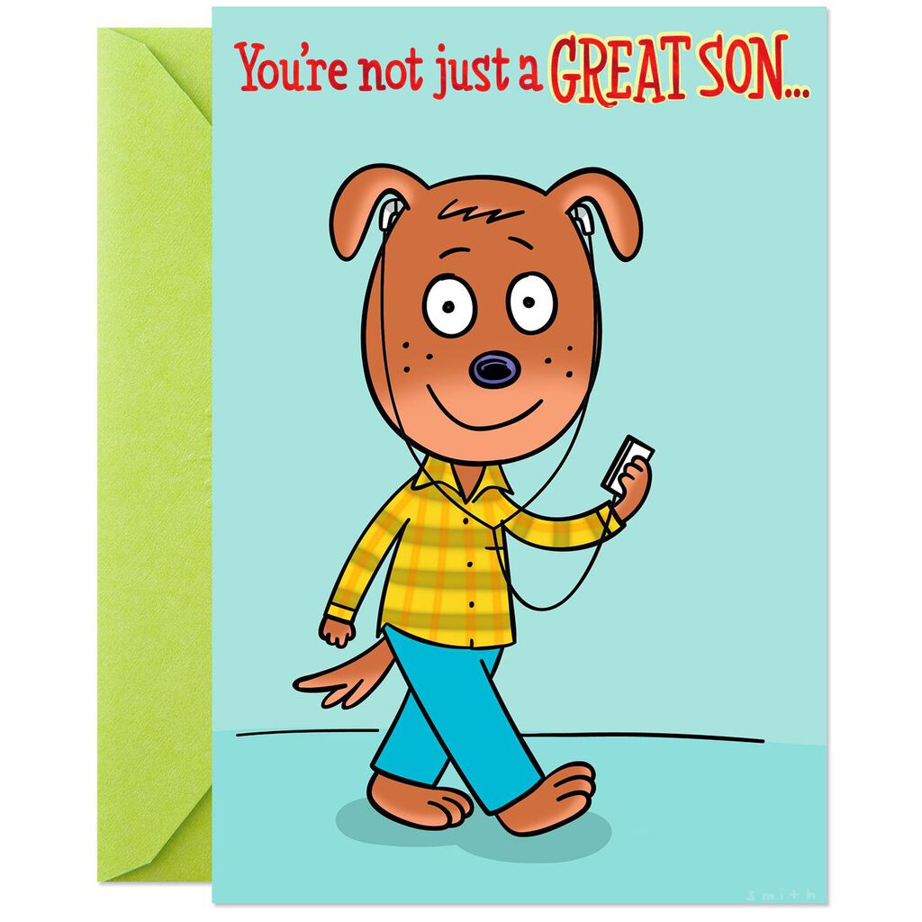 birthday card for son funny card design template