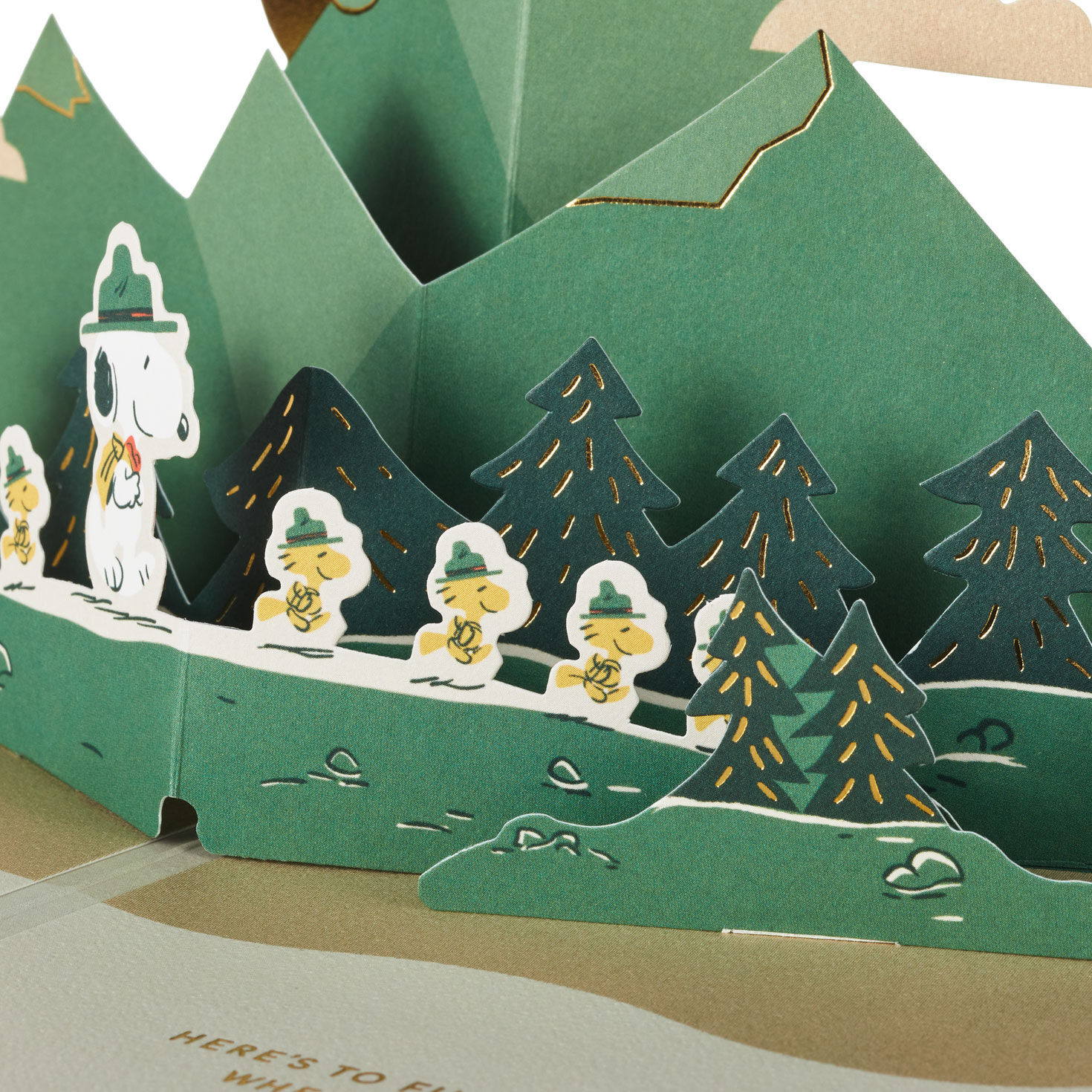 Peanuts® Beagle Scouts New Adventures Ahead 3D Pop-Up Card