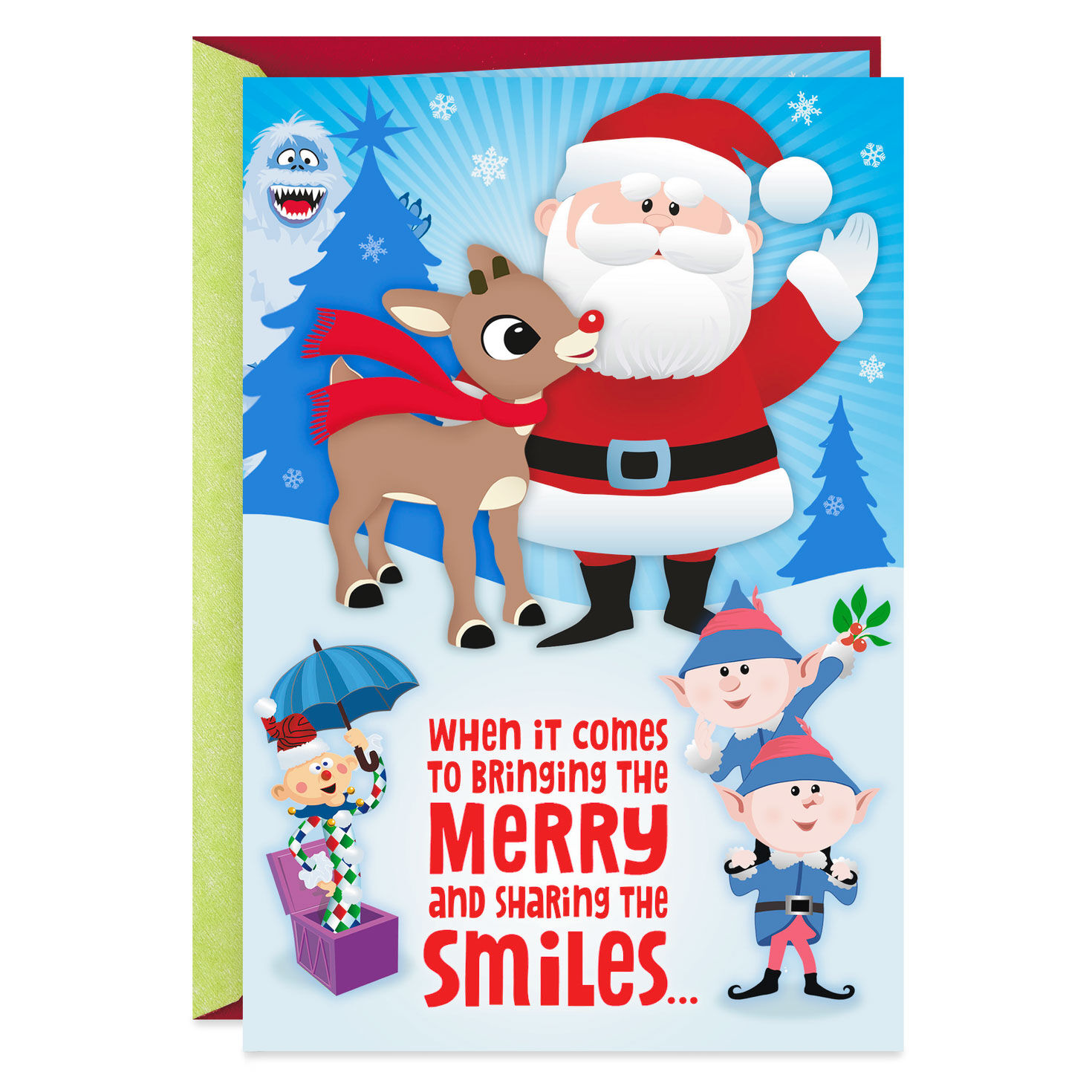 'Rudolphin' Personalised Rudolph Dolphin Christmas Xmas Character Greeting Card 