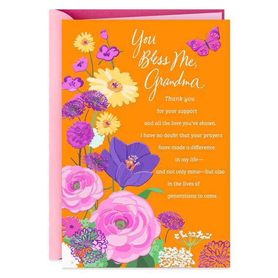 You Bless Me Religious Birthday Card for Grandma, , large image number 1