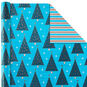 Blue and Gold Holiday Reversible Wrapping Paper  image number 5