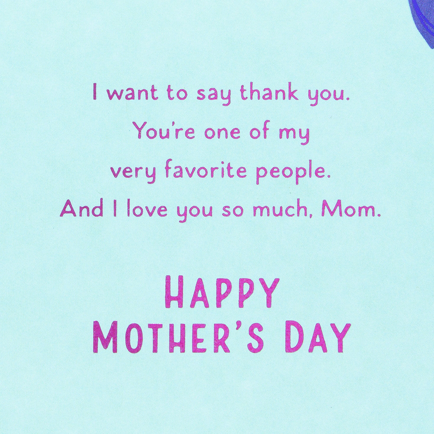 Heart Hands and Leaves Mom Mother's Day Card From Daughter Sentiment image number 3