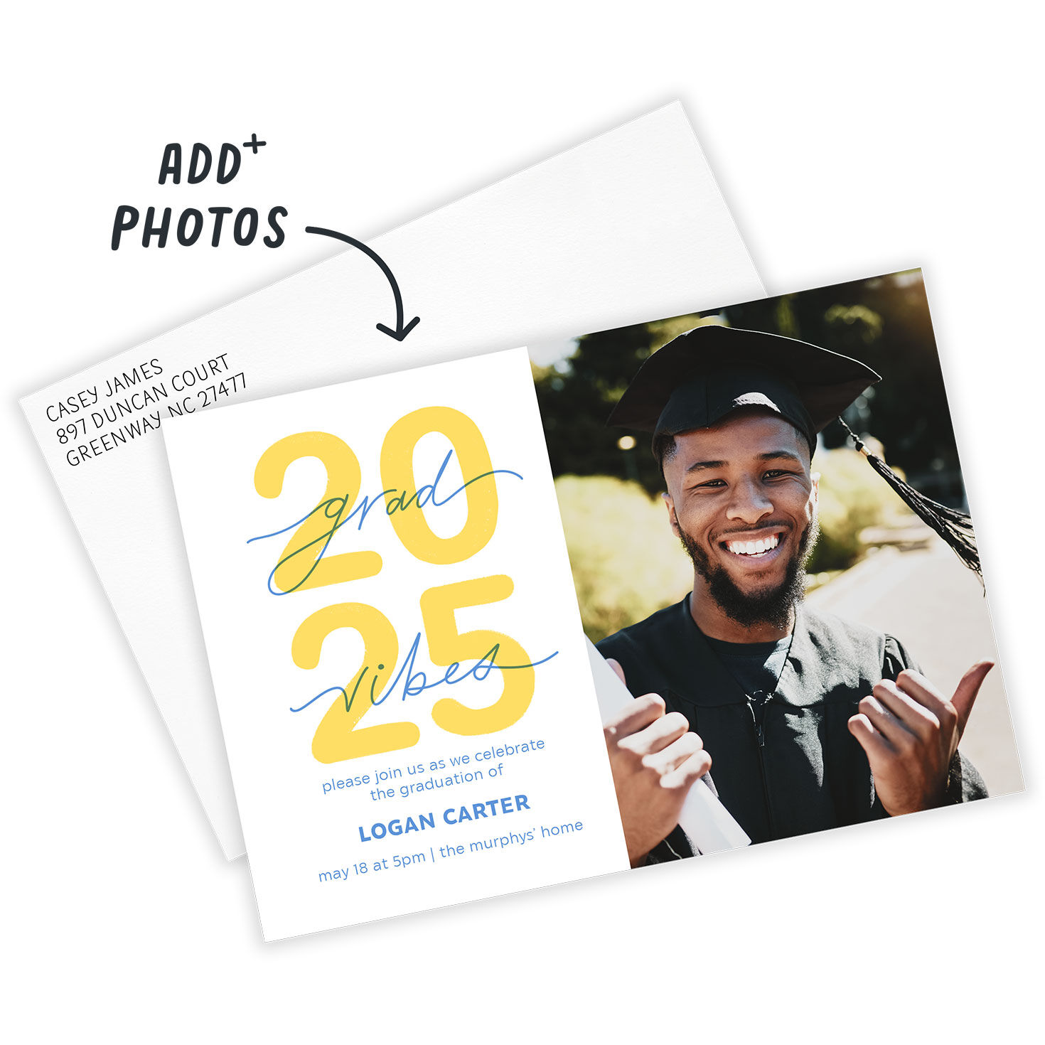 2025 Grad Vibes Graduation Invitation, , large image number 2