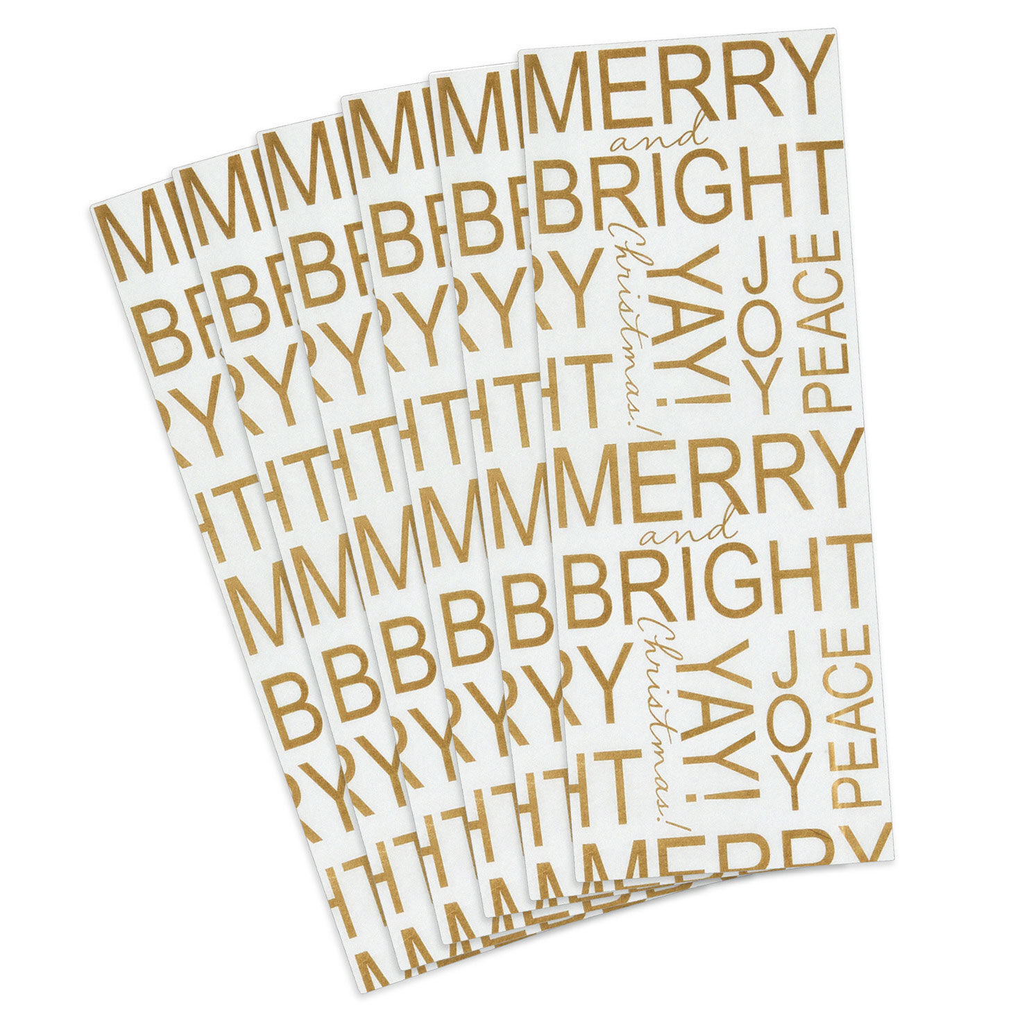 Gold Messages on White Christmas Tissue Paper, 6 sheets for only USD 1.99 | Hallmark