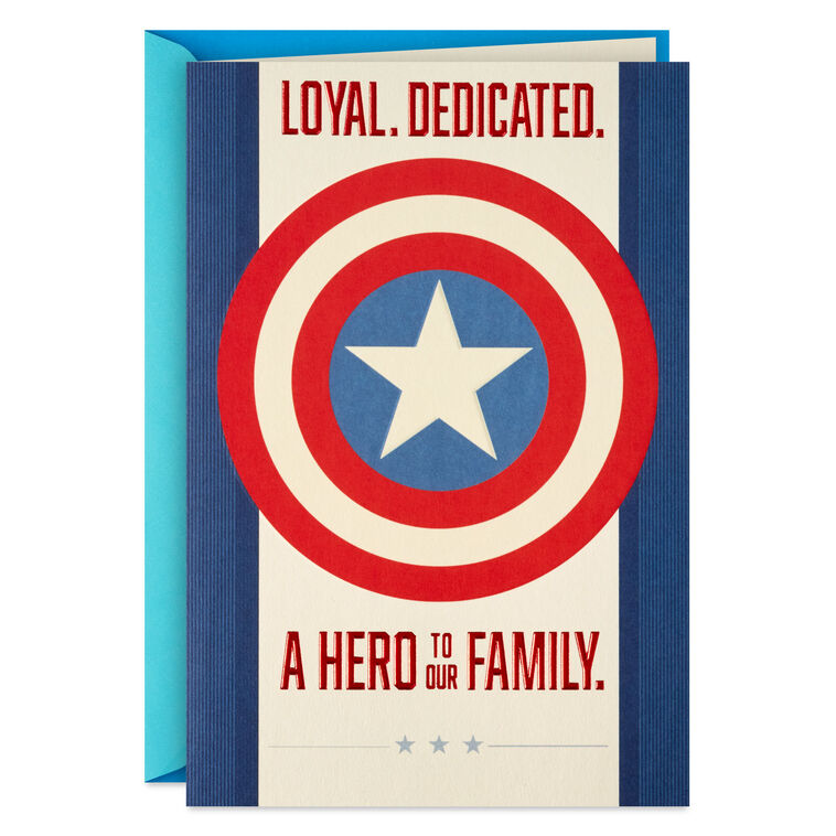 Marvel Captain America You're One of the Good Guys Birthday Card for Family Member