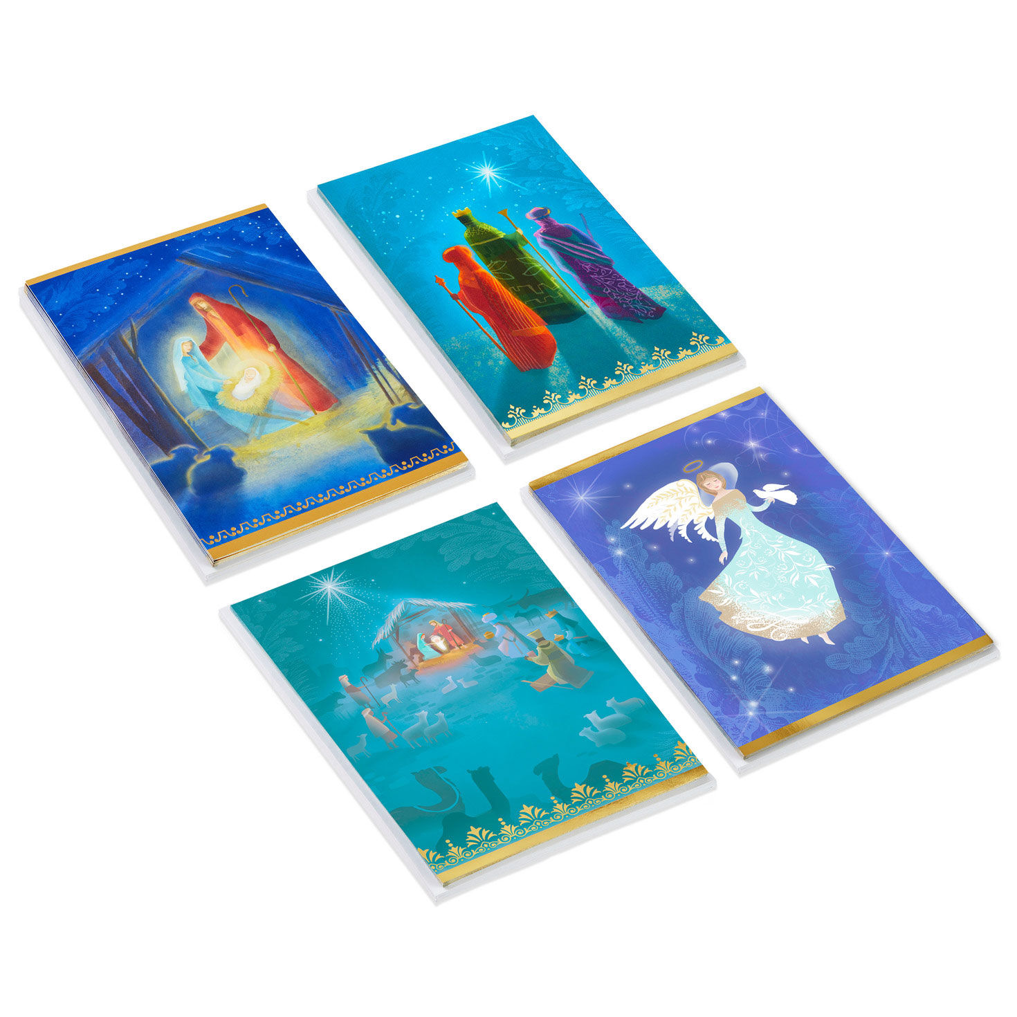 Painted Nativity Scenes Assorted Christmas Cards, Box of 24