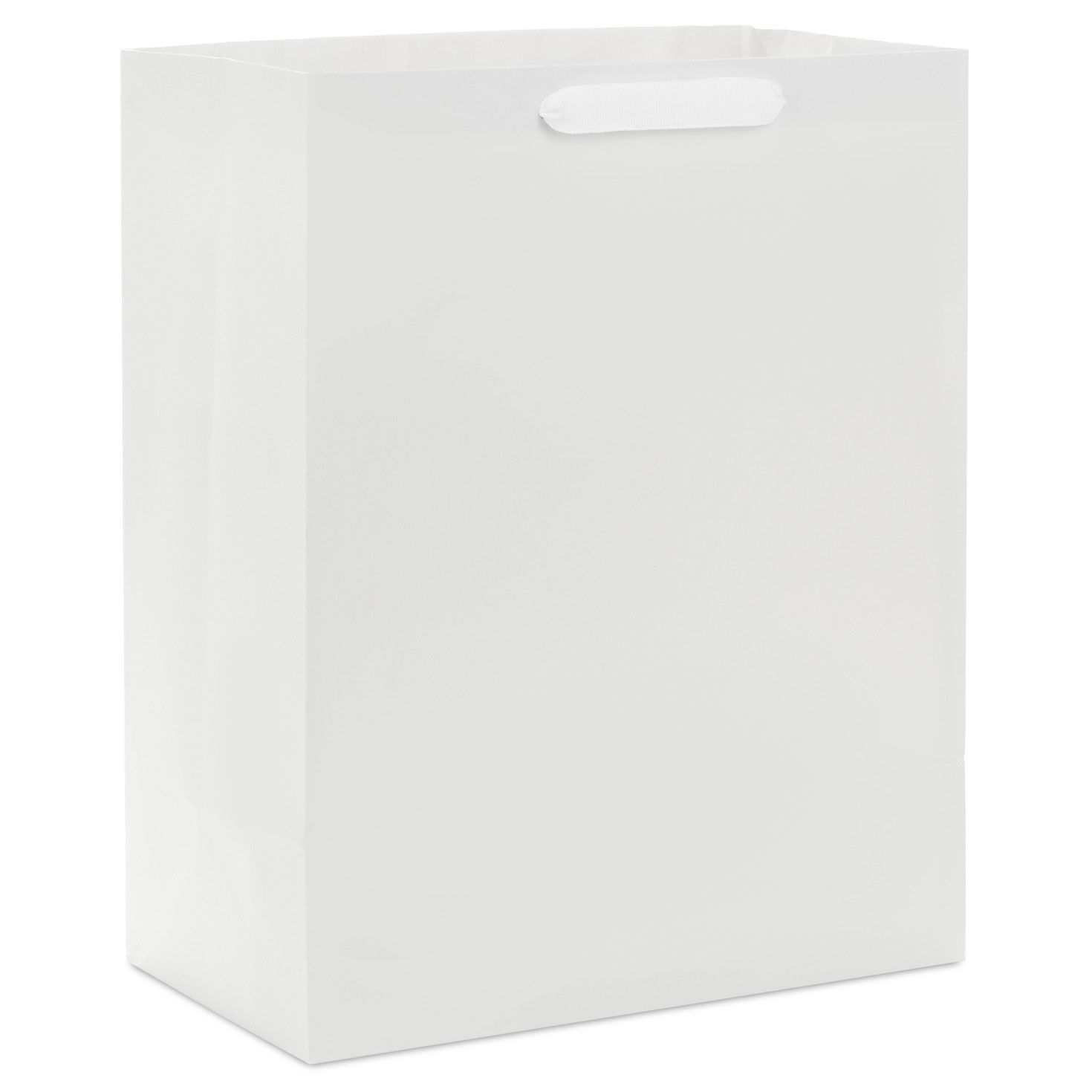 13" White Large Gift Bag, White, large image number 6