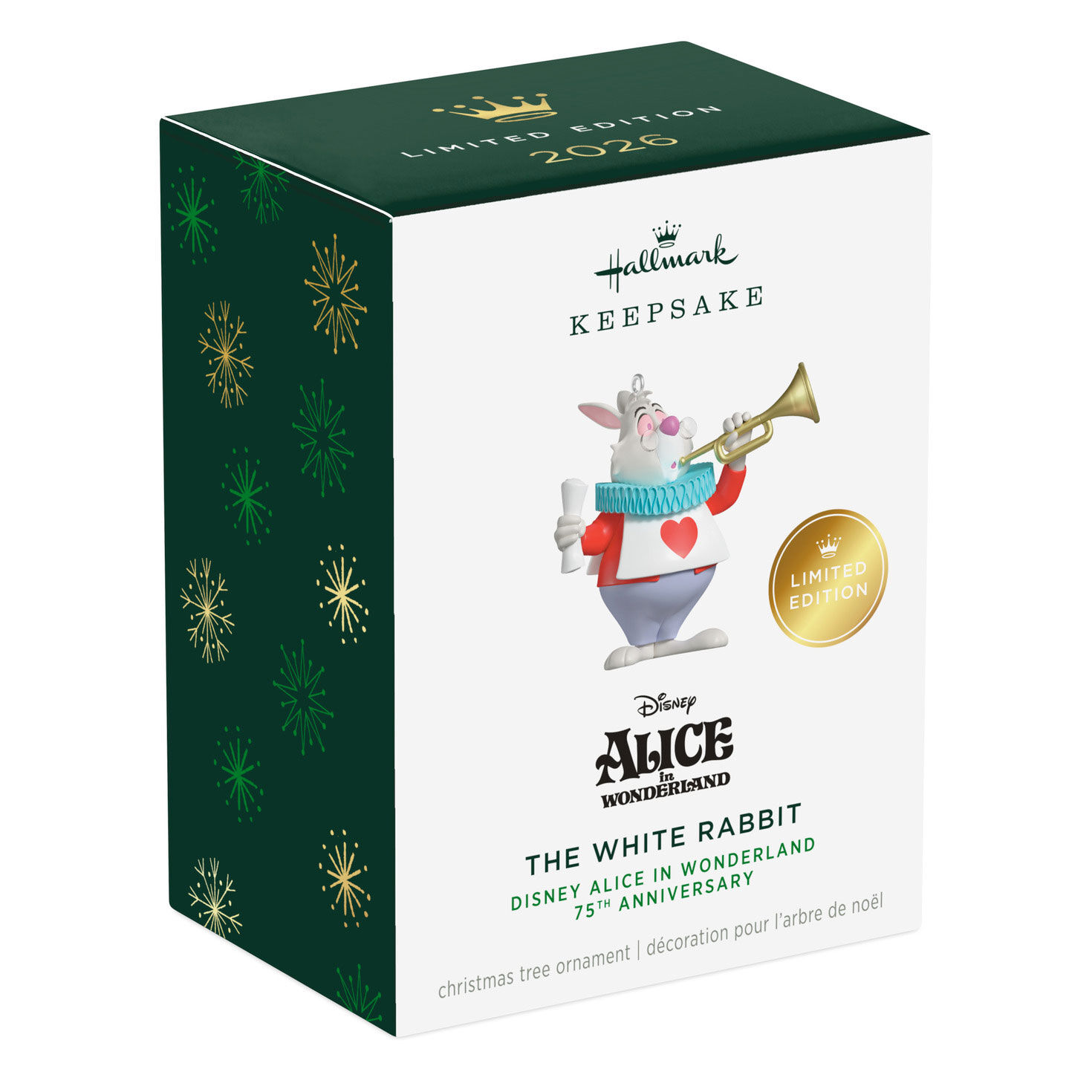 Alice in Wonderland White Rabbit Keepsake Ornament Package Front image number 7