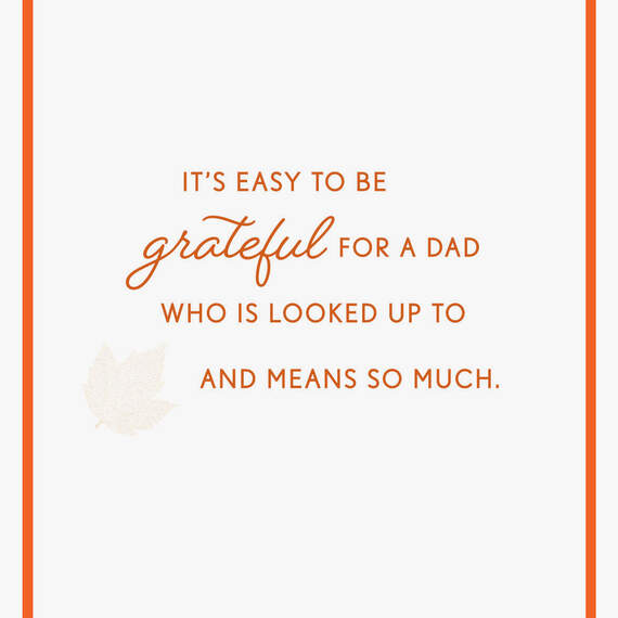 Grateful for a Dad Like You Thanksgiving Card, , large image number 2