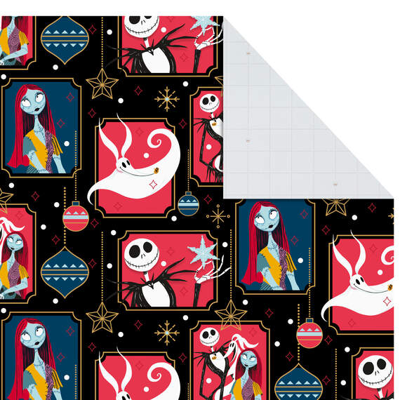 Disney Tim Burton's The Nightmare Before Christmas Assorted Flat Wrapping Paper, 12 sheets, , large image number 7