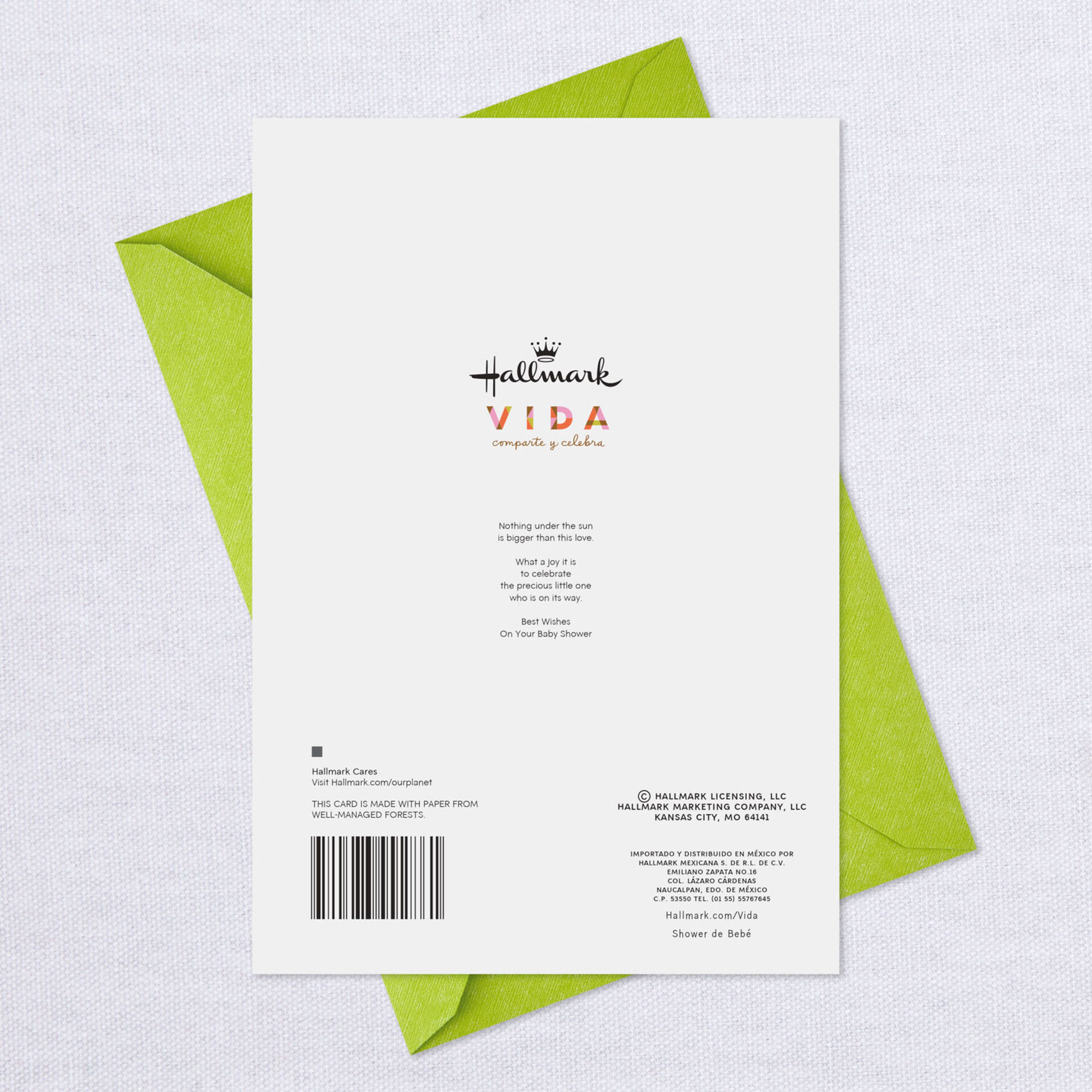 No Bigger Love Spanish Language Baby Shower Card Greeting Cards