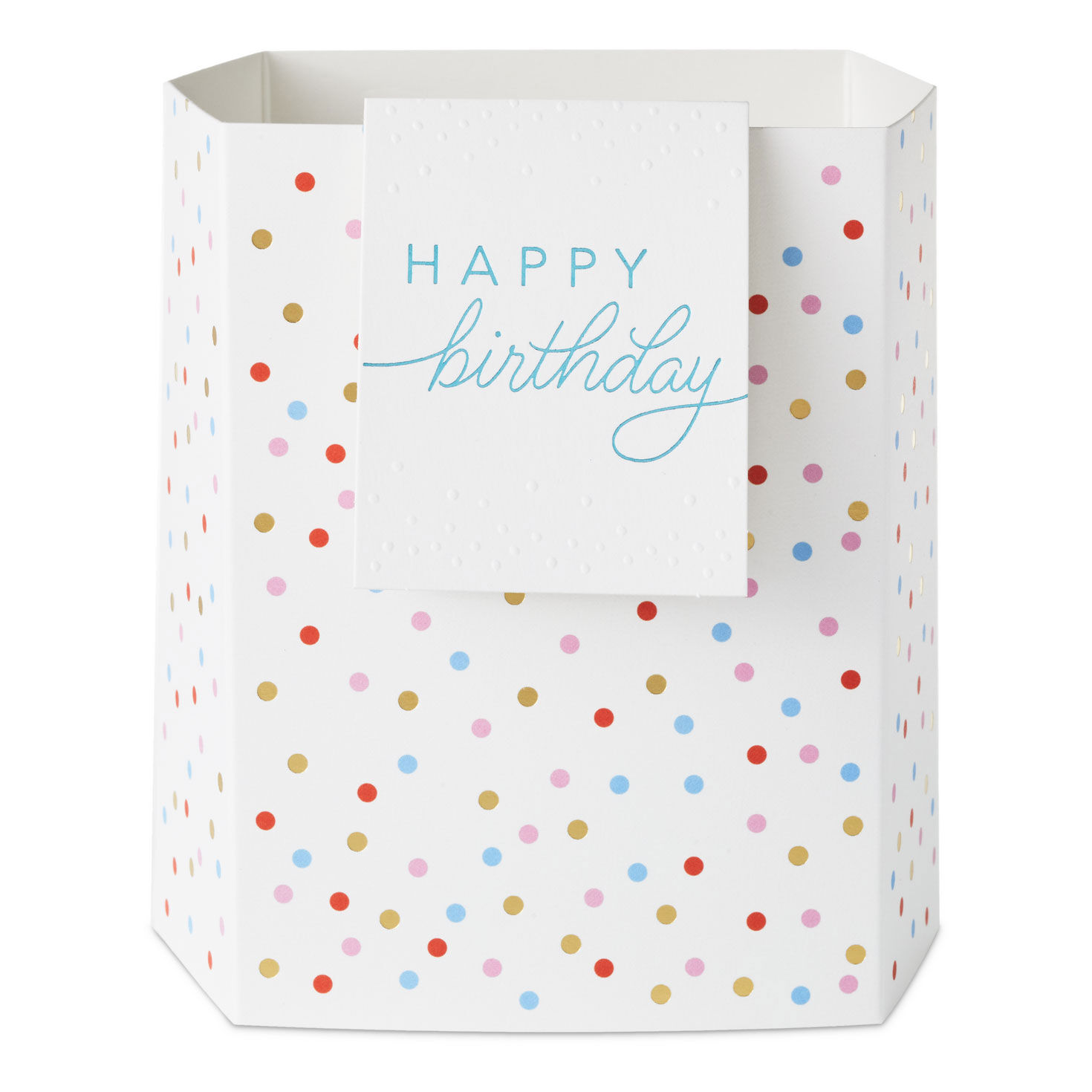 Build-a-Bouquet Happy Birthday Confetti Pop-Up Paper Vase With Mini Card