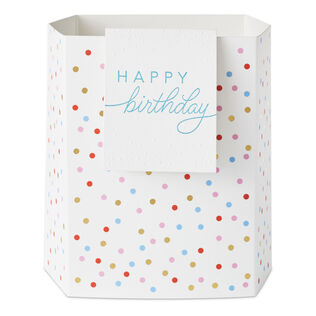 Build-a-Bouquet Happy Birthday Confetti Pop-Up Paper Vase With Mini Card