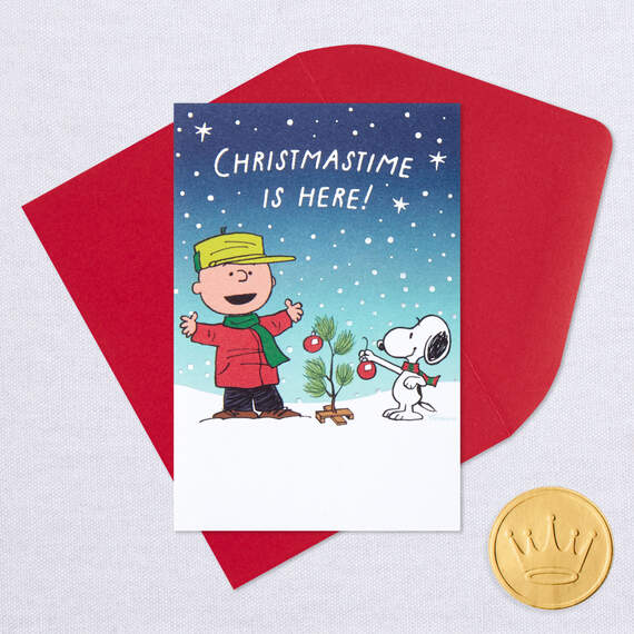 3.25" Mini Peanuts® Charlie Brown and Snoopy Christmas Card, , large image number 5