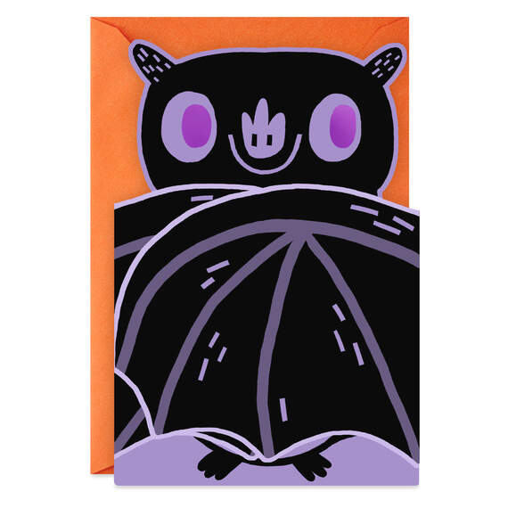 Bat Hug Halloween Card for Grandson, , large image number 1