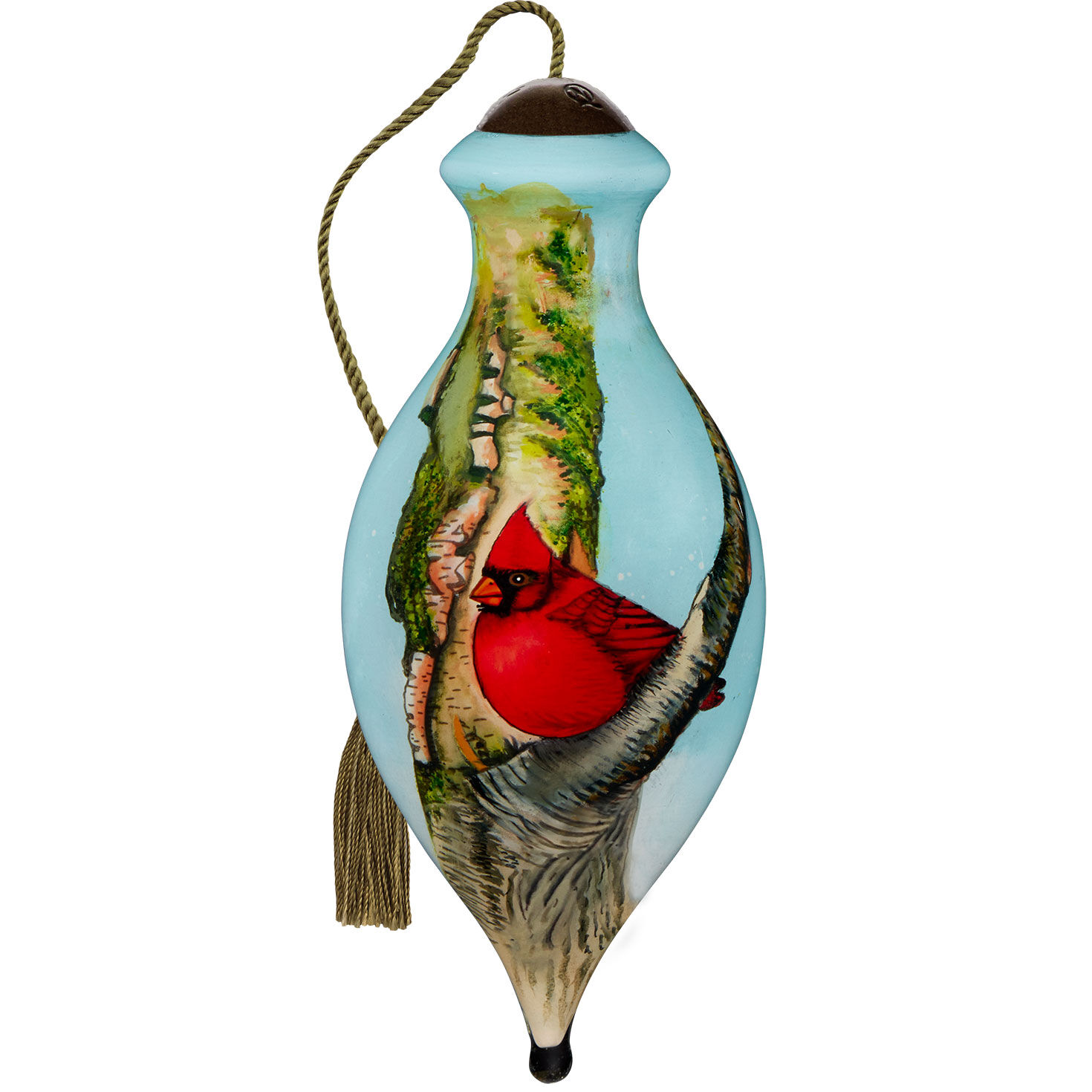 Ne'Qwa Art Near to My Heart Glass Christmas Tree Ornament, 4"