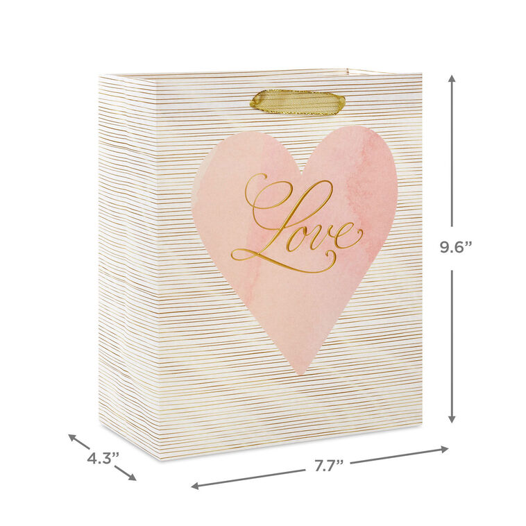 Hearts and Love Medium Gift Bag measurement image number 3