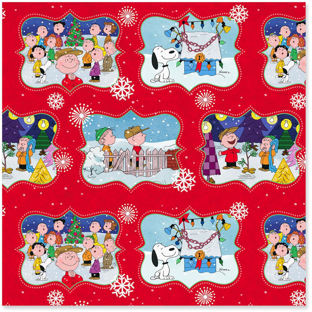 Peanuts Christmas Wrapping Paper 