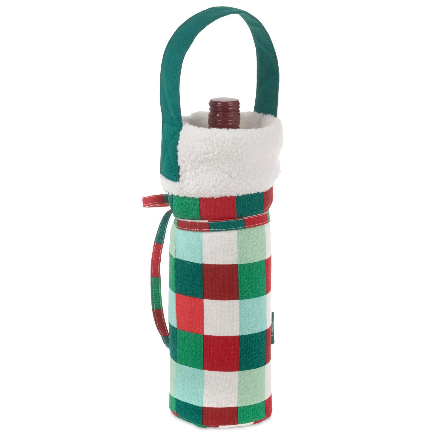 Hallmark Channel Christmas Magic Fabric Wine Bag 15.5 Gift Bags Hallmark