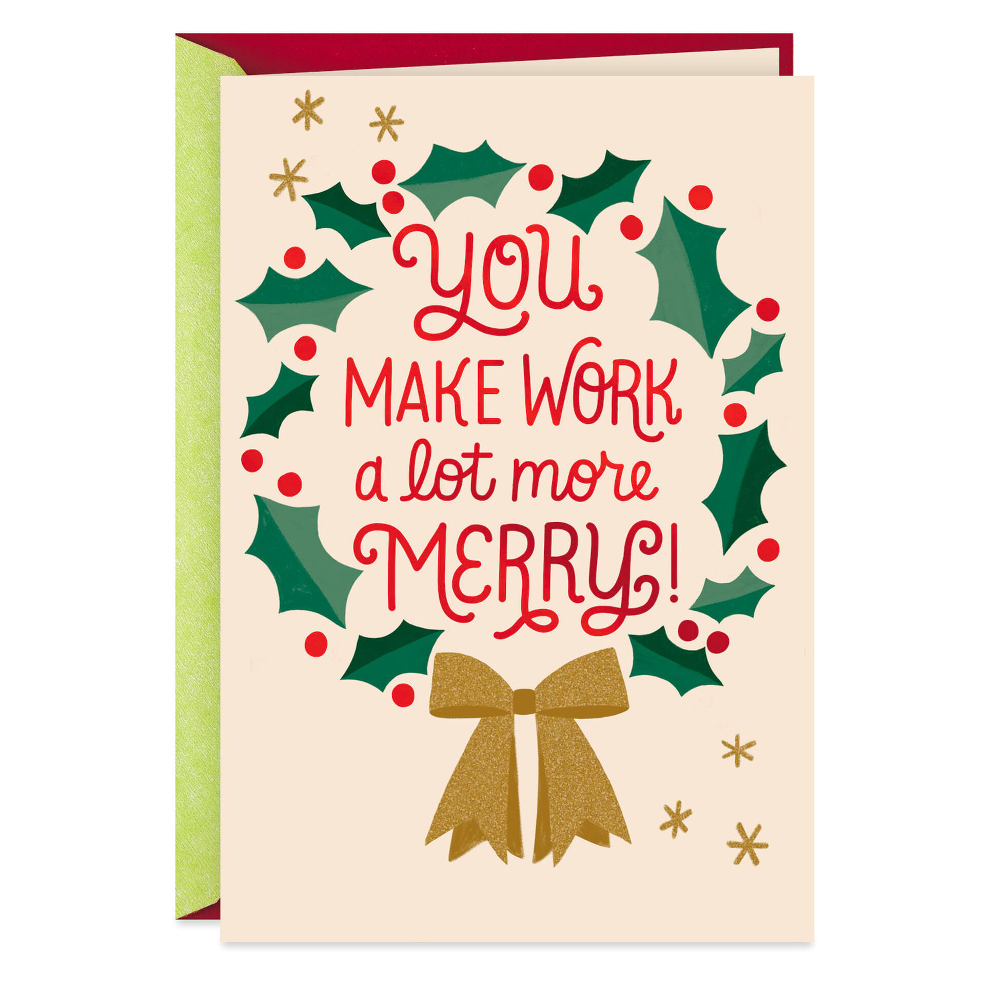 You Make Work Merry Christmas Card Greeting Cards Hallmark