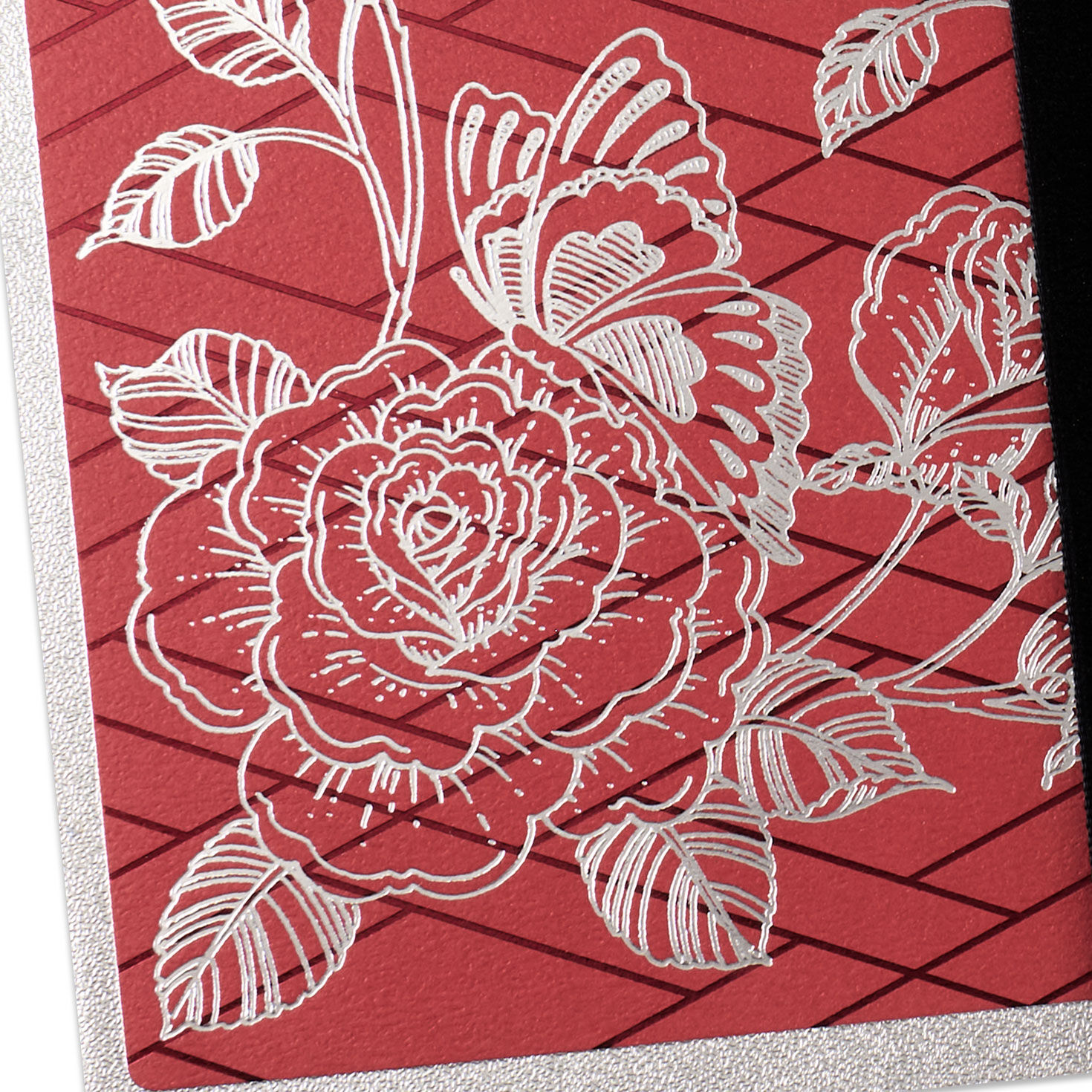 Flowers on Red Valentine's Day Card for Husband Card Front Detail image number 5