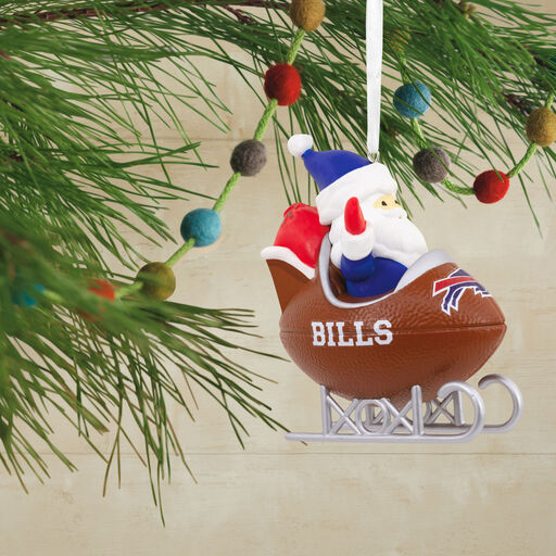 NFL Buffalo Bills Santa Football Sled Hallmark Ornament, 