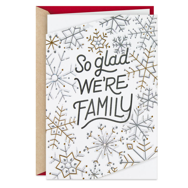 So Glad We're Family and Friends Christmas Card for Relative