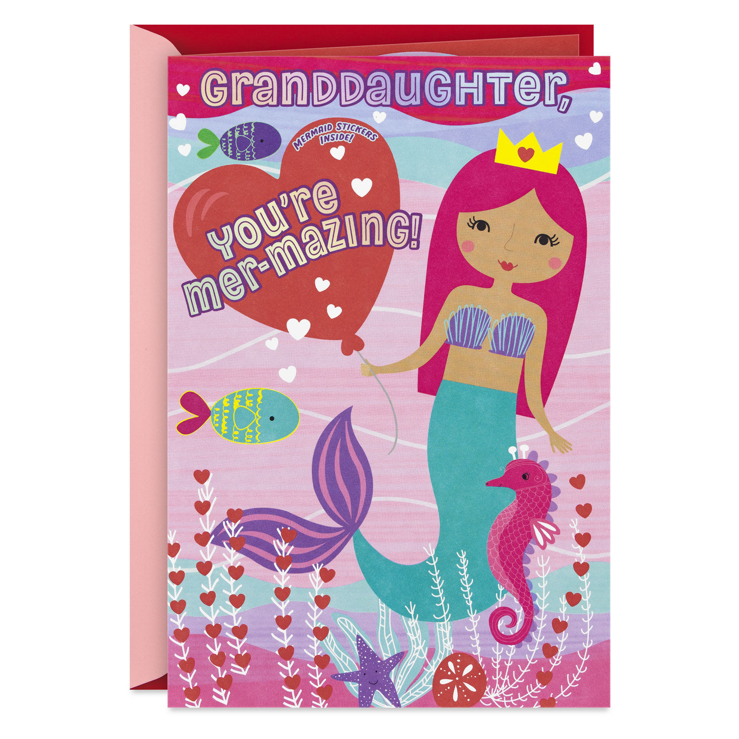 You're Mer-mazing Valentine's Day Card for Granddaughter With Stickers and Mermaid Play Scene for only USD 4.99 | Hallmark
