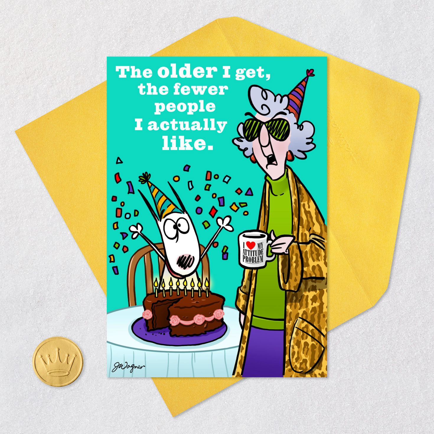 Congrats on Making the Cut Funny Birthday Card Card Front with Envelope and Gold Seal image number 5