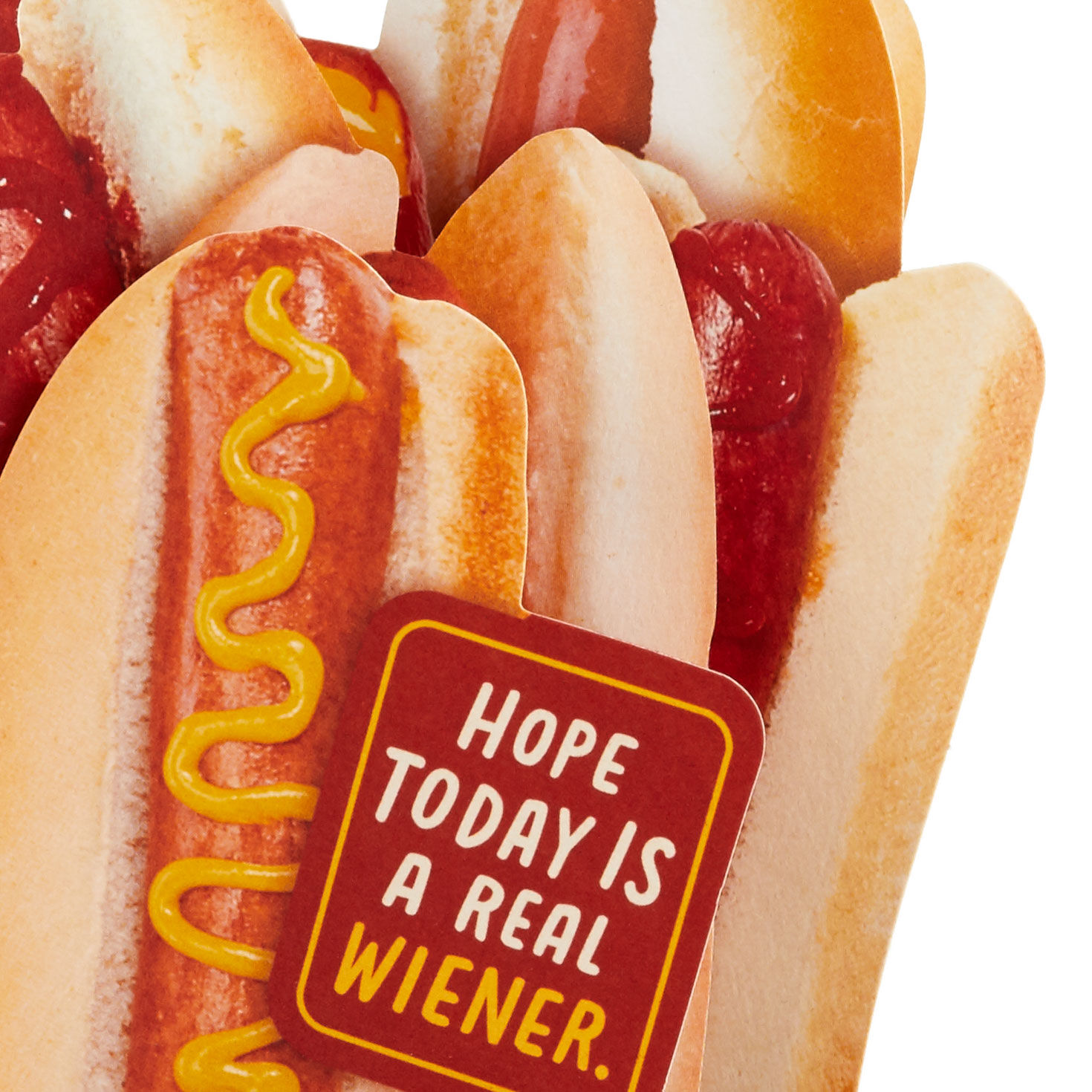 Hope Today Is a Real Wiener Hot Dog Bouquet Funny 3D Pop-Up Card, , large image number 3