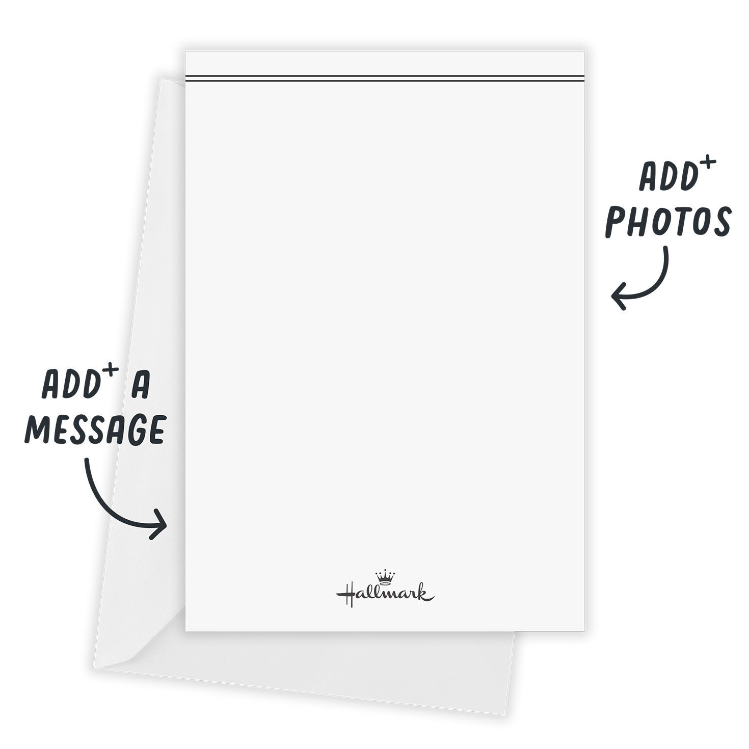 Black Monogram "&" Personalized Save the Date Card Card back with Envelope indicating personalization image number 3