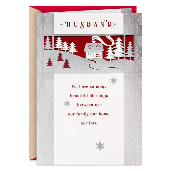 We Have So Many Blessings Christmas Card for Husband, , large image number 1