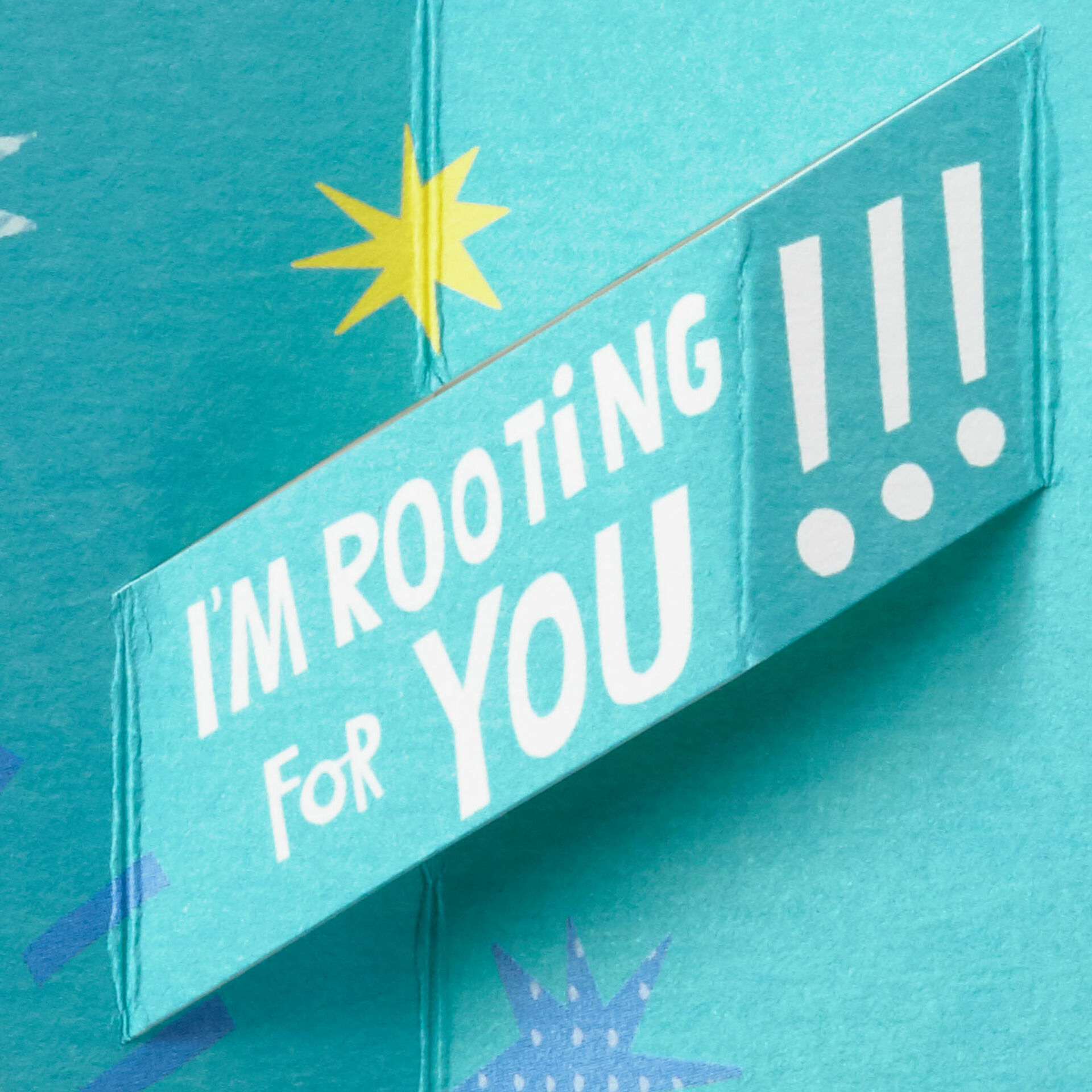 3.25" Mini I'm Rooting for You Pop Up Good Luck Card - Greeting Cards