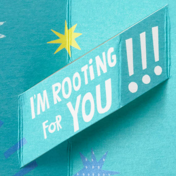 3.25" Mini I'm Rooting for You Pop Up Good Luck Card, , large image number 2