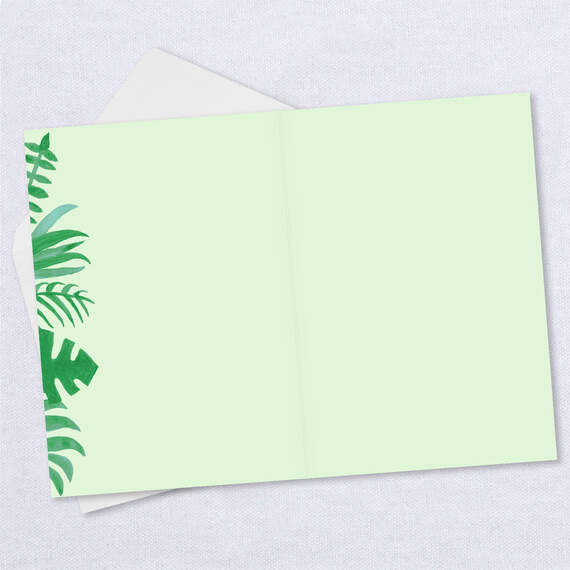Personalized Tropical Ferns on Green Photo Card, , large image number 2