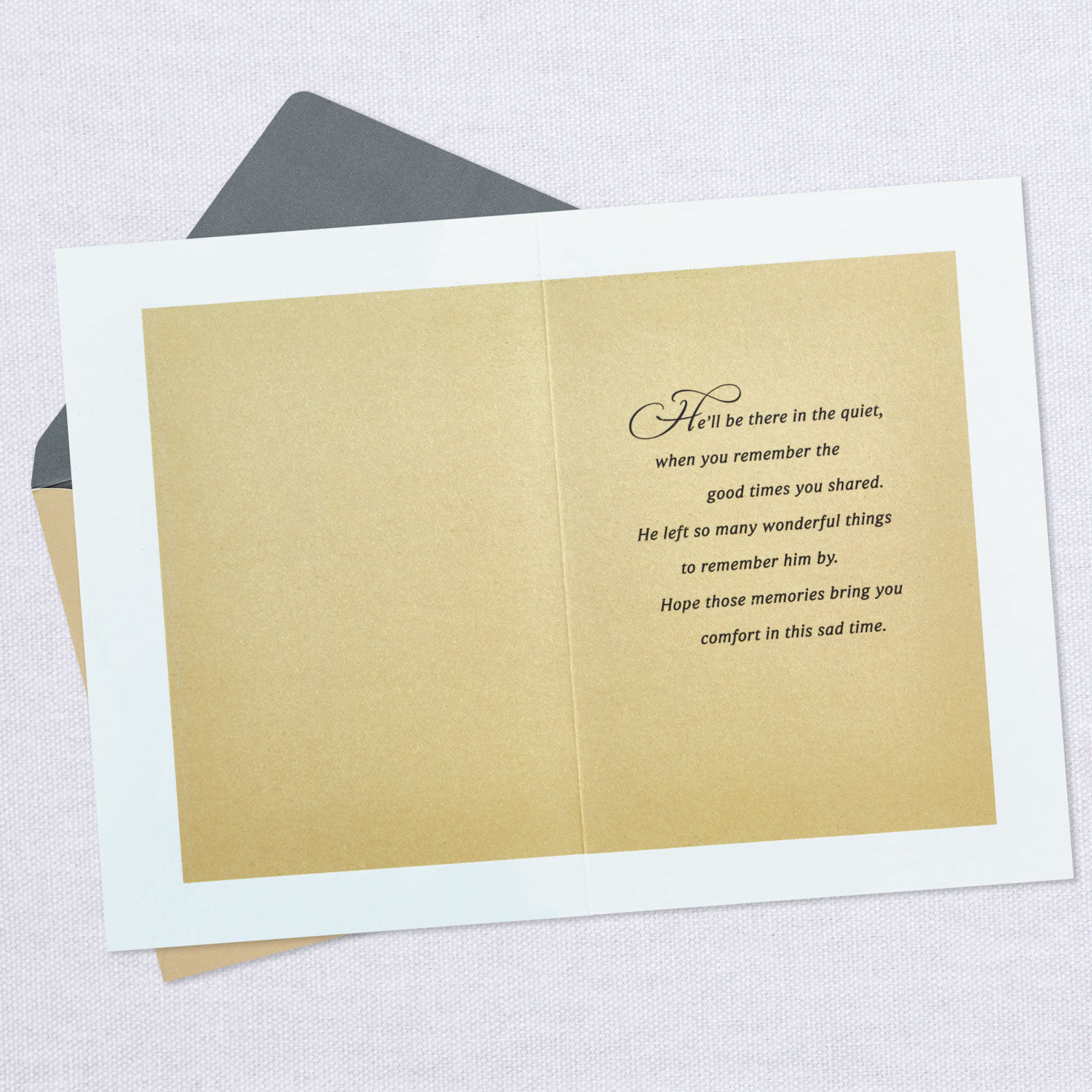 Remembering Him Gilded Leaves Sympathy Card for only USD 3.99 | Hallmark
