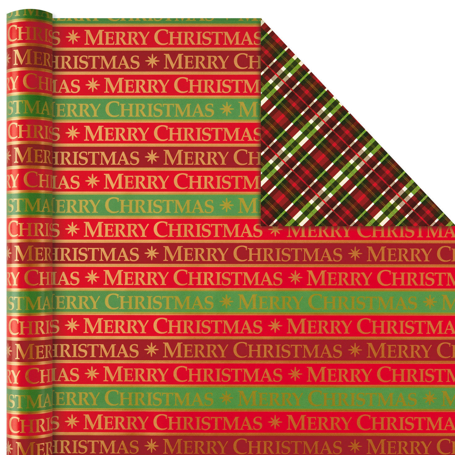 Traditional Christmas 4-Pack Reversible Wrapping Paper Rolls Wrap Square image number 4