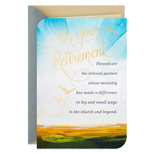 God's Best to You Religious Retirement Card for Pastor, 