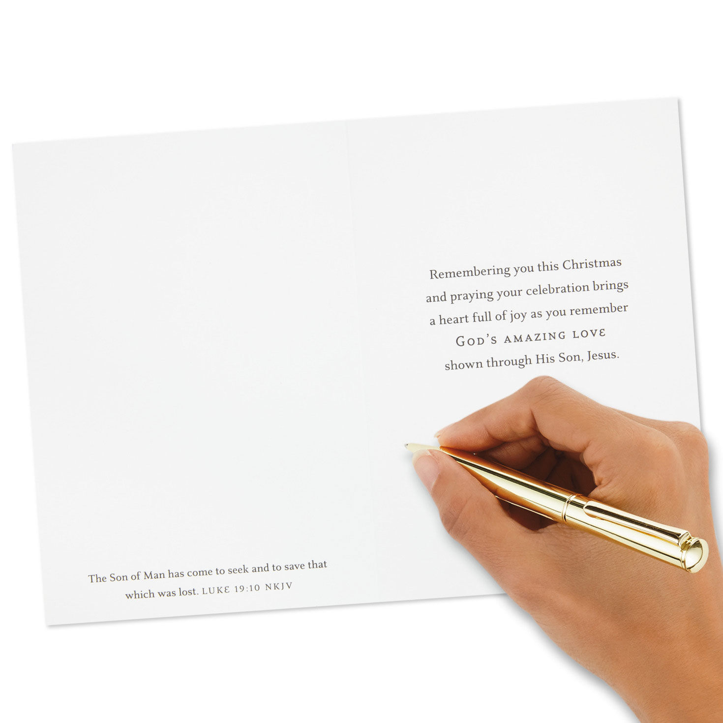 Religious Manger Boxed Christmas Card Pack Signing card image number 7