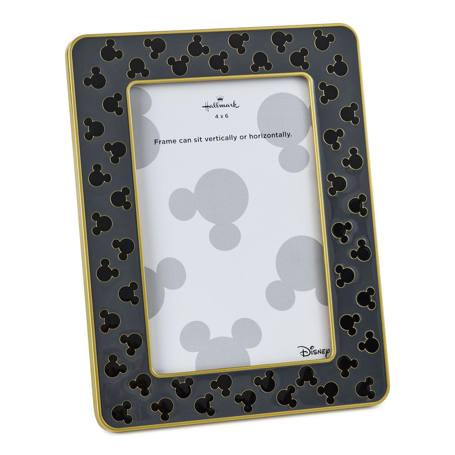 Disney Mickey Mouse Silhouettes Gray Metal Picture Frame, 4x6