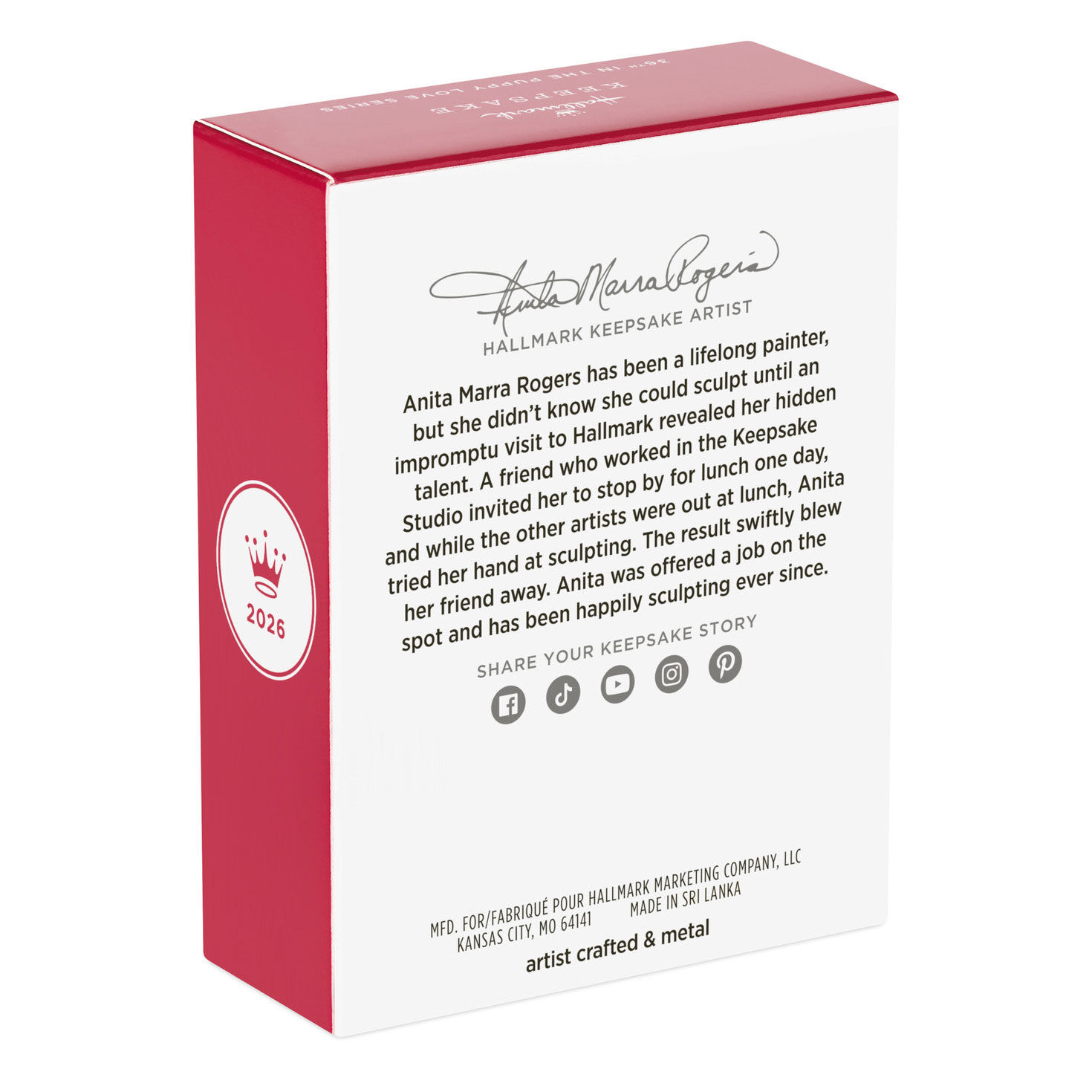 Golden Retriever With Duck Keepsake Ornament package back image number 8