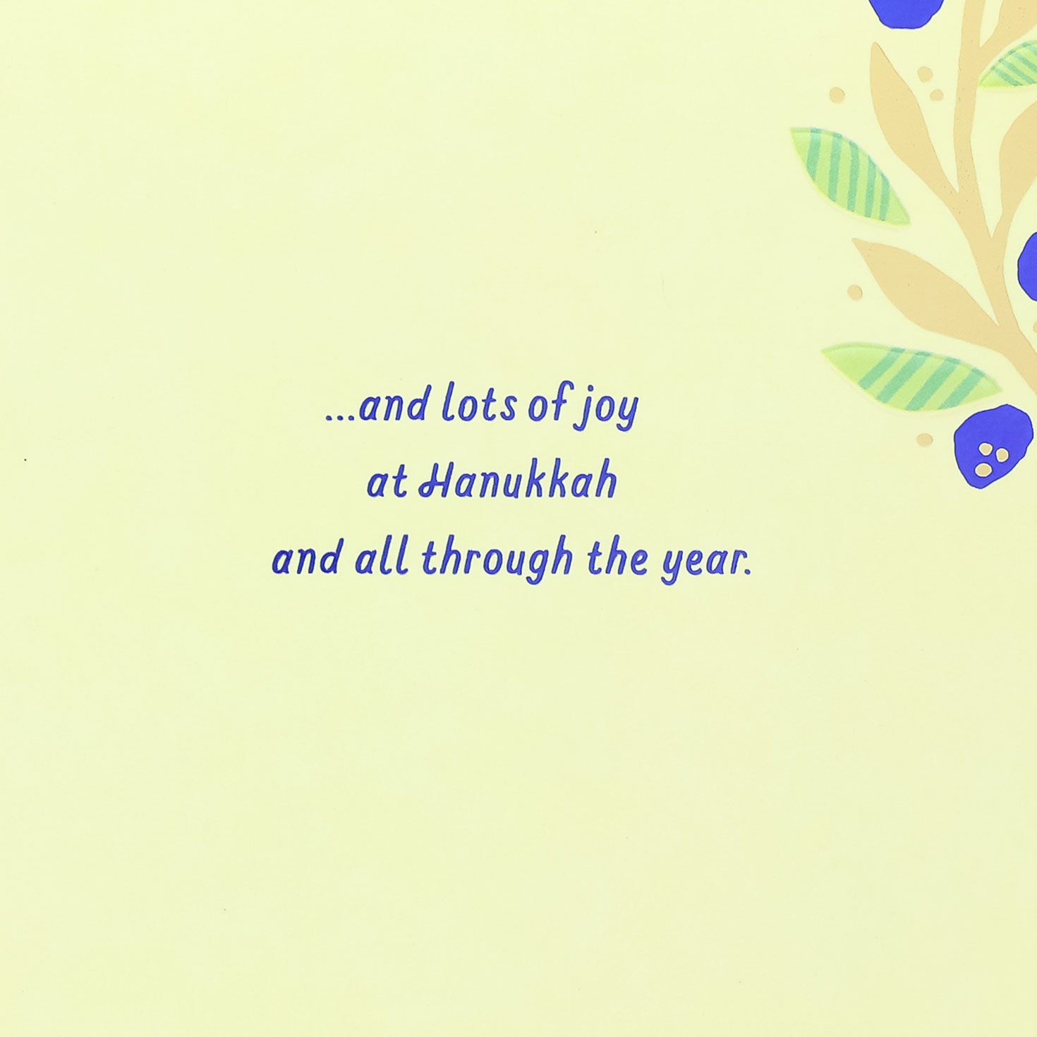 Green Gold Wreath Shalom Hanukkah Card Sentiment image number 3