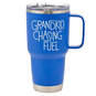 Grandkid Chasing Fuel Father's Day Blue Travel Mug With Socks, , large image number 2