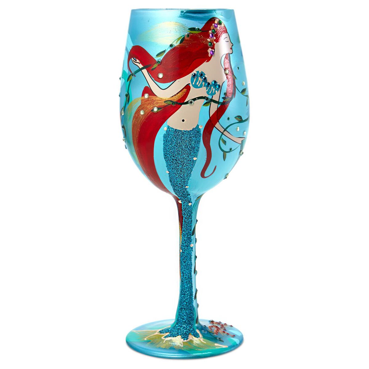 Lolita® Mermaid Handpainted Wine Glass, 15 oz. Wine Glasses & Wine