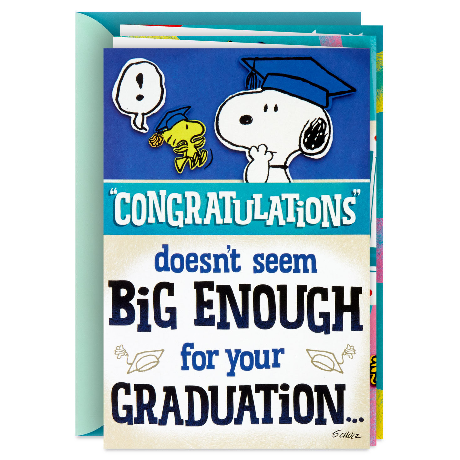 Peanuts® Snoopy and Woodstock Banner Graduation Card