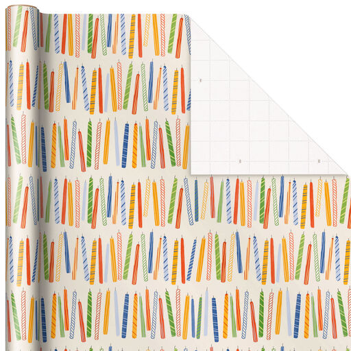 Colorful Candles Wrapping Paper, 20 sq. ft., 