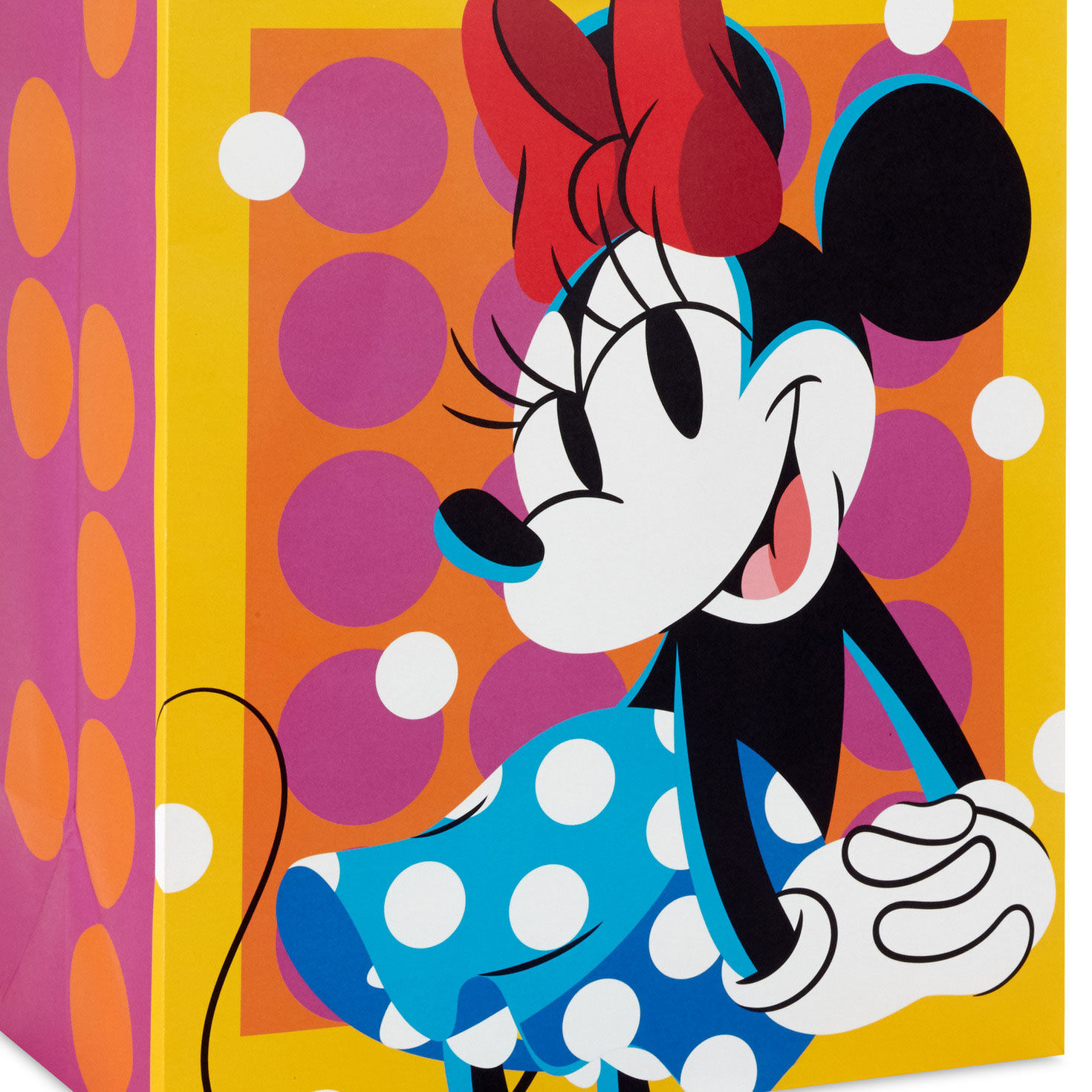 Minnie Mouse Polka Dots Large Gift Bag upclose detail image number 5