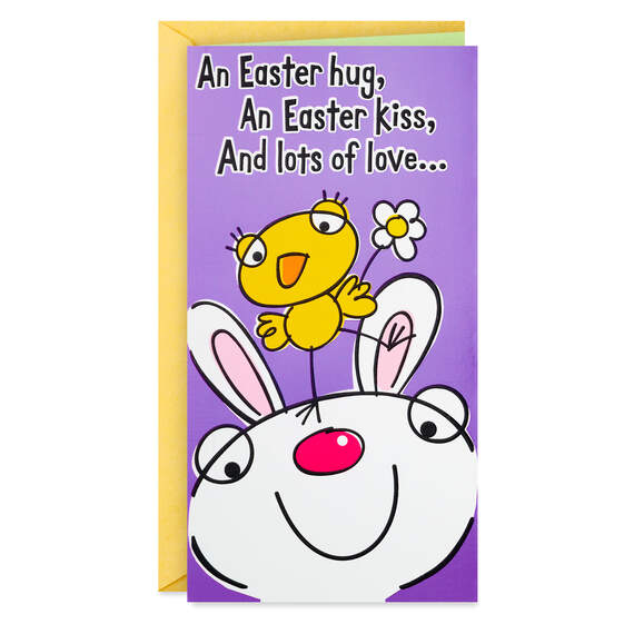 Bunny and Chick Lots of Love Money Holder Easter Card