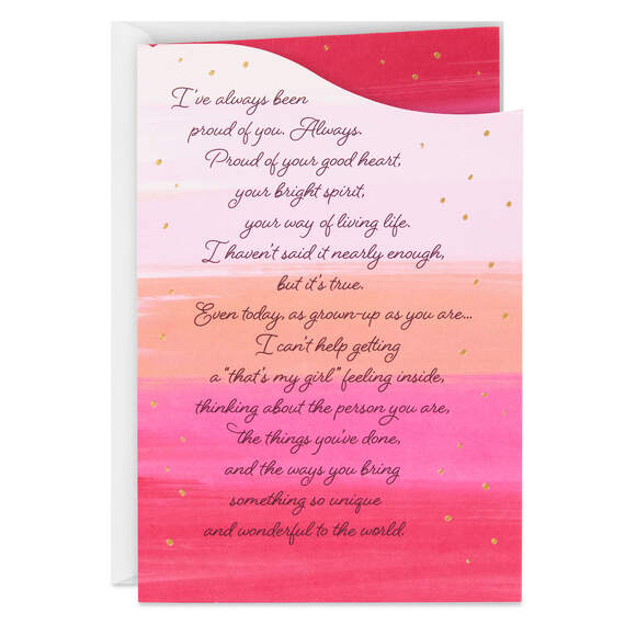 So Proud of You Birthday Card for Daughter