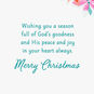 Poinsettias Religious Christmas Card for Aunt Sentiment image number 2